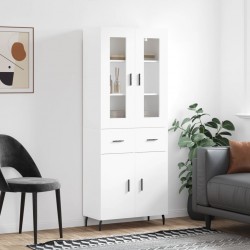 Sonata H Висок шкаф, бял, 69,5x34x180 см, инженерно дърво - Living