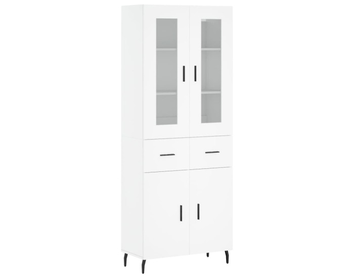 Sonata Dulap înalt, alb, 69,5x34x180 cm, lemn compozit