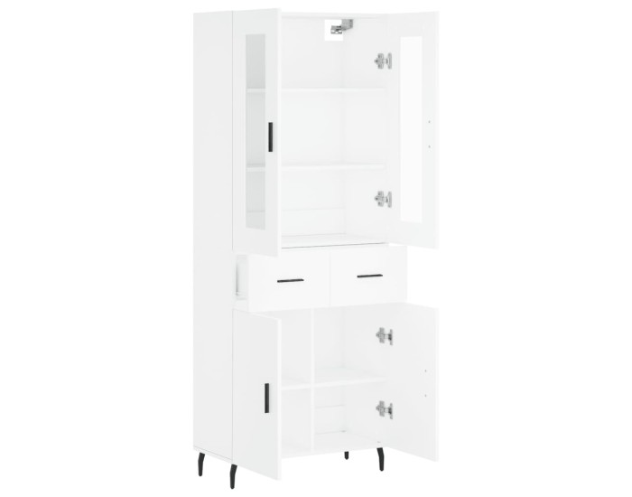 Sonata Dulap înalt, alb, 69,5x34x180 cm, lemn compozit