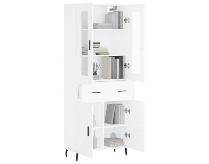 Sonata Dulap înalt, alb, 69,5x34x180 cm, lemn compozit