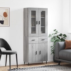 Sonata H Висок шкаф, сив сонома, 69,5x34x180 см, инженерно дърво - Corpuri, vitrine, biblioteci modulare
