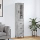 Sonata Dulap înalt, gri beton, 34,5x34x180 cm, lemn prelucrat