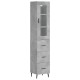 Sonata Dulap înalt, gri beton, 34,5x34x180 cm, lemn prelucrat
