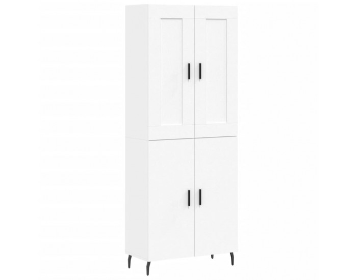Sonata H Висок шкаф, бял, 69,5x34x180 см, инженерно дърво