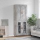Sonata H Висок шкаф, бетонно сив, 69,5x34x180 см, инженерно дърво