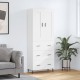 Sonata Dulap înalt, alb, 69,5x34x180 cm, lemn compozit
