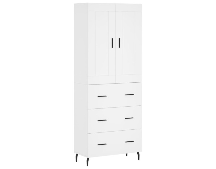 Sonata Dulap înalt, alb, 69,5x34x180 cm, lemn compozit