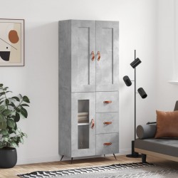 Sonata H Висок шкаф, бетонно сив, 69,5x34x180 см, инженерно дърво - Corpuri, vitrine, biblioteci modulare