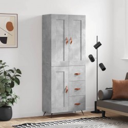 Sonata H Висок шкаф, бетонно сив, 69,5x34x180 см, инженерно дърво - Corpuri, vitrine, biblioteci modulare