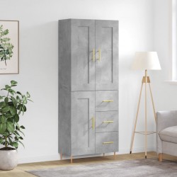 Sonata H Висок шкаф, бетонно сив, 69,5x34x180 см, инженерно дърво - Corpuri, vitrine, biblioteci modulare