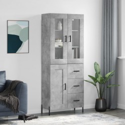 Sonata H Висок шкаф, бетонно сив, 69,5x34x180 см, инженерно дърво - Corpuri, vitrine, biblioteci modulare