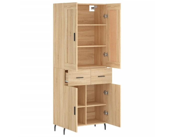 Sonata Dulap înalt, stejar sonoma, 69,5x34x180 cm, lemn compozit