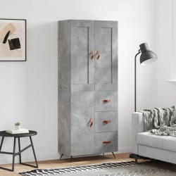 Sonata H Висок шкаф, бетонно сив, 69,5x34x180 см, инженерно дърво - Corpuri, vitrine, biblioteci modulare