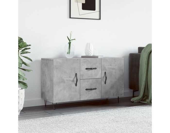 Sonata H Сайдборд, бетонно сив, 100x36x60 см, инженерно дърво