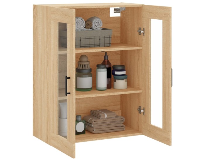 Sonata Dulap TV montat pe perete, stejar sonoma, 69,5x34x90 cm