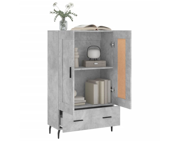 Sonata Dulap înalt, gri beton, 69,5x31x115 cm, lemn compozit