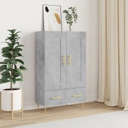 Sonata H Висок шкаф, бетонно сиво, 69,5x31x115 см, инженерно дърво - Corpuri, vitrine, biblioteci modulare