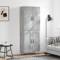 Sonata H Висок шкаф, бетонно сив, 69,5x34x180 см, инженерно дърво - Corpuri, vitrine, biblioteci modulare