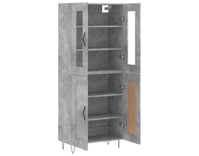Sonata Dulap înalt, gri beton, 69,5x34x180, lemn compozit