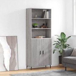 Sonata H Висок шкаф, сив сонома, 69,5x34x180 см, инженерно дърво - Corpuri, vitrine, biblioteci modulare