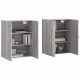 Sonata Dulapuri montate pe perete, 2 buc, gri sonoma, 69,5x34x90 cm