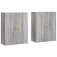 Sonata Dulapuri montate pe perete, 2 buc, gri sonoma, 69,5x34x90 cm