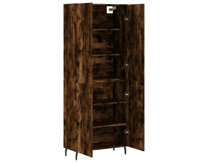 Sonata H Висок шкаф, опушен дъб, 69,5x34x180 см, инженерно дърво