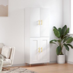 Sonata H Висок шкаф, бял, 69,5x34x180 см, инженерно дърво - Living