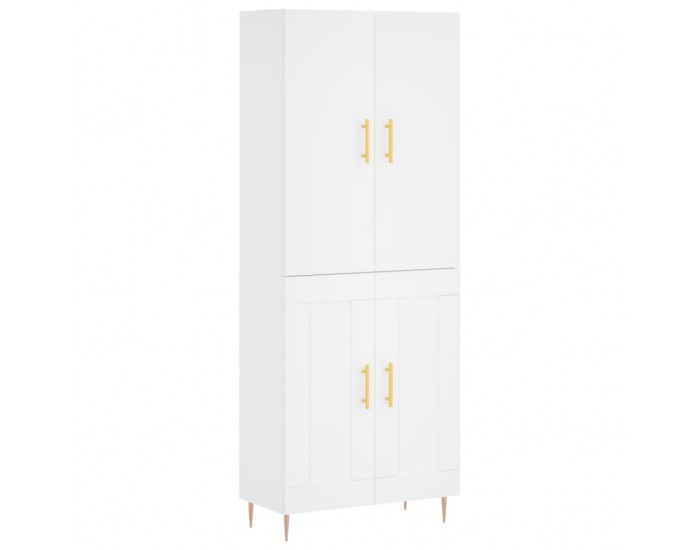 Sonata Dulap înalt, alb, 69,5x34x180 cm, lemn compozit