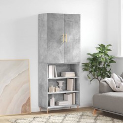 Sonata H Висок шкаф, бетонно сив, 69,5x34x180 см, инженерно дърво - Corpuri, vitrine, biblioteci modulare