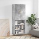 Sonata H Висок шкаф, бетонно сив, 69,5x34x180 см, инженерно дърво