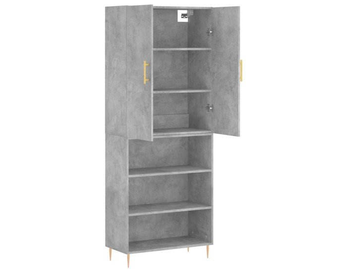 Sonata Dulap înalt, gri beton, 69,5x34x180, lemn compozit