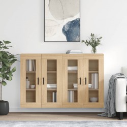 Sonata H Стенни шкафове, 2 бр, дъб сонома, инженерно дърво - Corpuri, vitrine, biblioteci modulare