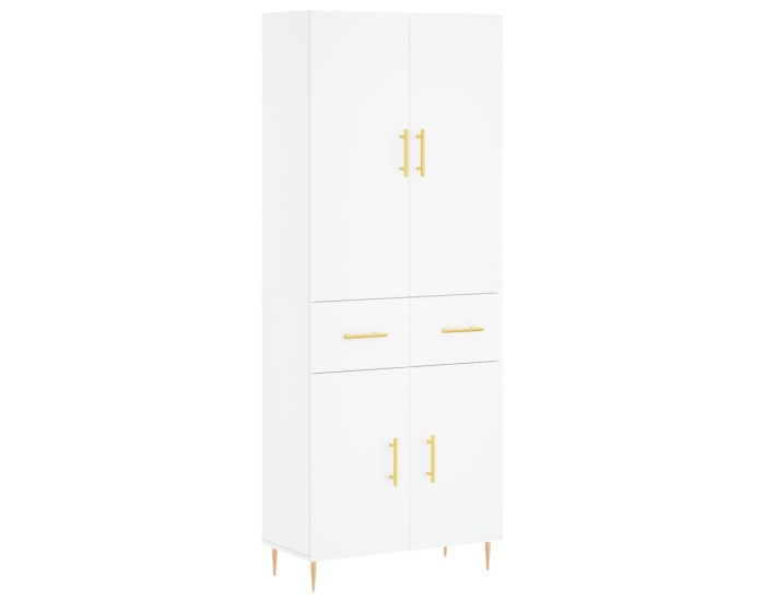 Sonata Dulap înalt, alb, 69,5x34x180 cm, lemn compozit