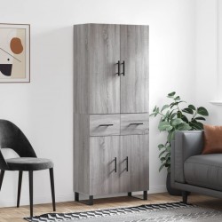 Sonata H Висок шкаф, сив сонома, 69,5x34x180 см, инженерно дърво - Living