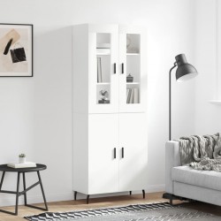 Sonata H Висок шкаф, бял, 69,5x34x180 см, инженерно дърво - Living
