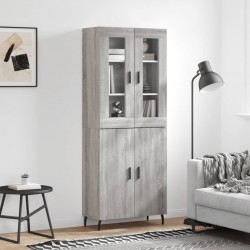 Sonata H Висок шкаф, сив сонома, 69,5x34x180 см, инженерно дърво - Corpuri, vitrine, biblioteci modulare