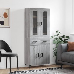 Sonata H Висок шкаф, сив сонома, 69,5x34x180 см, инженерно дърво - Corpuri, vitrine, biblioteci modulare