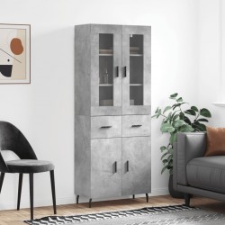 Sonata H Висок шкаф, бетонно сив, 69,5x34x180 см, инженерно дърво - Corpuri, vitrine, biblioteci modulare