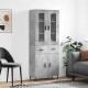 Sonata H Висок шкаф, бетонно сив, 69,5x34x180 см, инженерно дърво