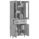 Sonata Dulap înalt, gri beton, 69,5x34x180, lemn compozit