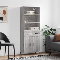 Sonata H Висок шкаф, сив сонома, 69,5x34x180 см, инженерно дърво - Corpuri, vitrine, biblioteci modulare