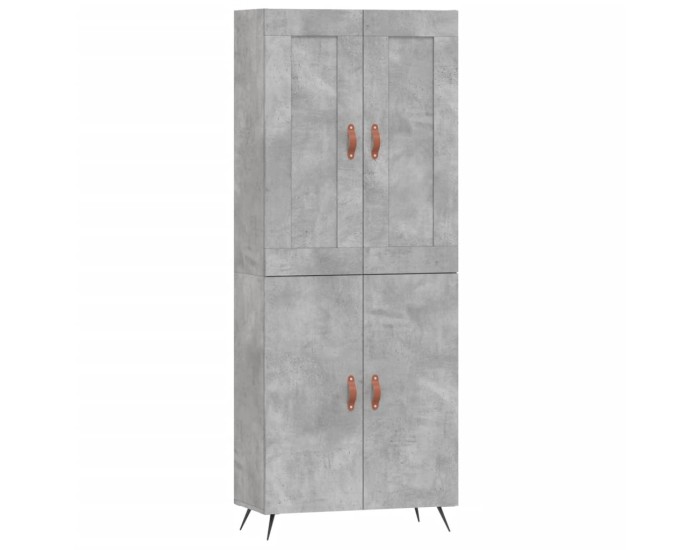 Sonata Dulap înalt, gri beton, 69,5x34x180, lemn compozit