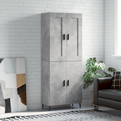 Sonata Dulap înalt, gri beton, 69,5x34x180, lemn compozit