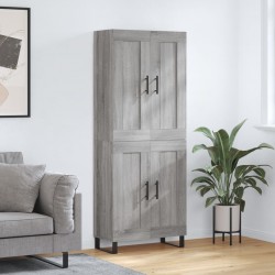 Sonata H Висок шкаф, сив сонома, 69,5x34x180 см, инженерно дърво - Living