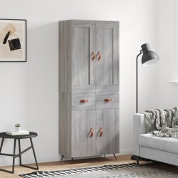 Sonata H Висок шкаф, сив сонома, 69,5x34x180 см, инженерно дърво - Corpuri, vitrine, biblioteci modulare