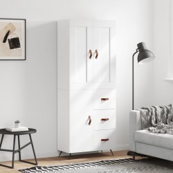 Sonata H Висок шкаф, бял, 69,5x34x180 см, инженерно дърво - Living