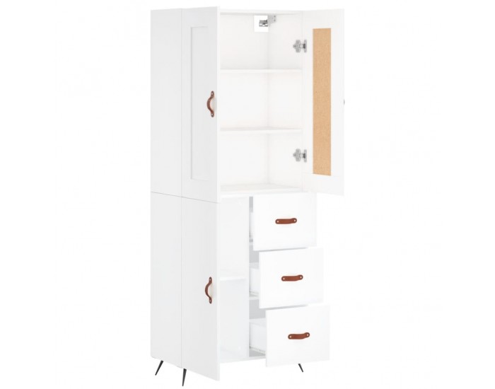 Sonata Dulap înalt, alb, 69,5x34x180 cm, lemn compozit