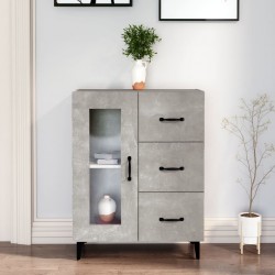 Sonata H Сайдборд, бетонно сив, 69,5x34x90 см, инженерно дърво - Corpuri, vitrine, biblioteci modulare