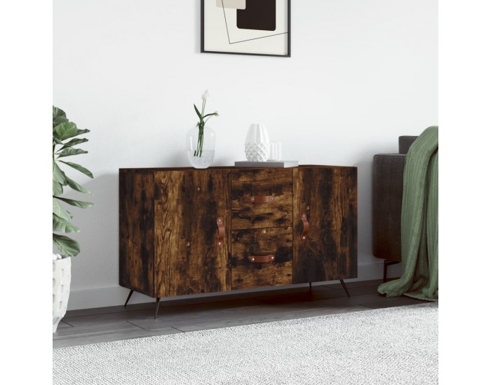 Sonata H Сайдборд, опушен дъб, 100x36x60 см, инженерно дърво